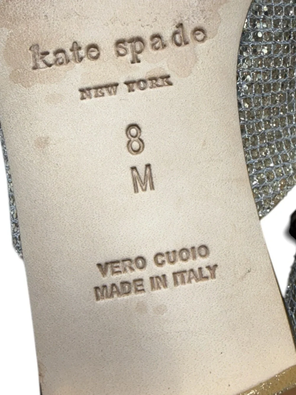 Kate Spade, Broadway, Gold Slip-Ons Pearl Buckle - Picture 6 of 8